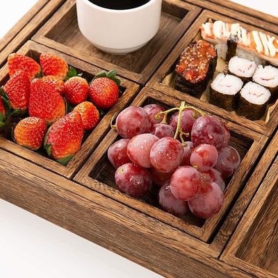 Σετ από 7 δερματικά δισκία από ξύλο ακασία με χερούλι και δωρεάν δείγμα