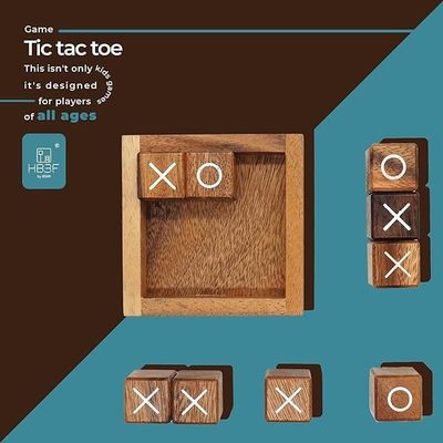 Χειροποίητο 4 ίντσες ξύλινο Tic Tac Toe τραπέζι καφέ για το γραφείο και το καθιστικό διακόσμηση