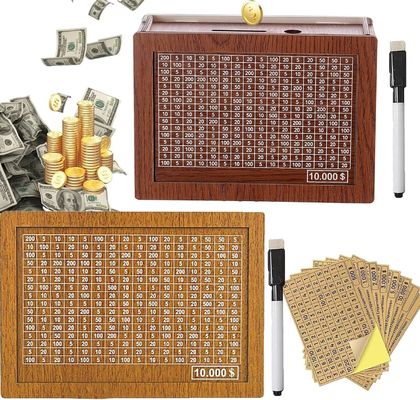 OEM/ODM Αποδεκτό ξύλινο εξοικονόμηση μετρητών εξοικονόμηση χρημάτων με φυσικό χρώμα και πρότυπα