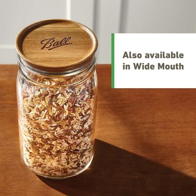 Προσαρμοσμένες μπάλες βάζο ξύλινα καπάκια κανονικό καφέ με μπαμπού καπάκια σε ξύλινο απλό χρώμα