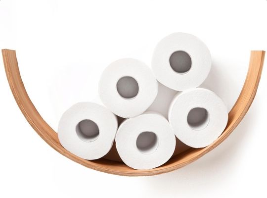 Κουφτό ξύλινο ράφι για το χαρτί τουαλέτας Ο τέλειος συνδυασμός μορφής και λειτουργίας