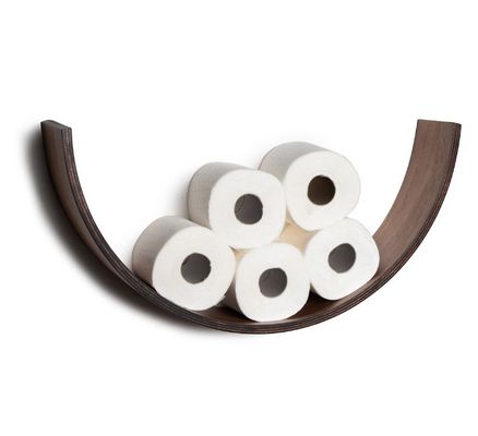 Κουφτό ξύλινο ράφι για το χαρτί τουαλέτας Ο τέλειος συνδυασμός μορφής και λειτουργίας