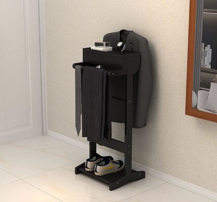 Προσαρμοσμένο λογότυπο ξύλινα ράφια ρούχων με ράφια και στέγη διακομιστή