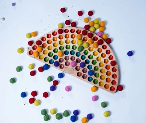 Χειροποίητο ξύλινο Montessori Rainbow Color Learning παιχνίδι για 2-4 ετών ως αίτημα σας