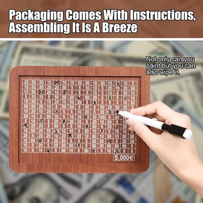 Περιβαλλοντική Κονδύνα εξοικονόμησης Κουτί TIMBER ξύλινη εξοικονόμηση μετρητών με στόχο χρήματος και αριθμούς