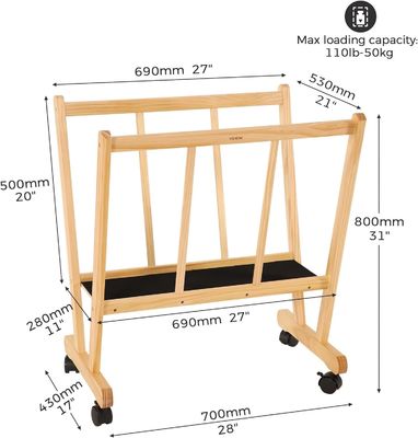 202406 ξύλινο μεγάλο ράφι εκτύπωσης με κυλινδρικές στροφές Προσαρμοσμένο λογότυπο Δείκτης και αποθήκευση μπάνιου