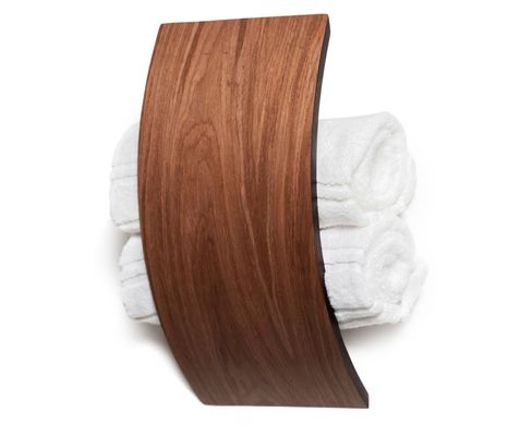 Λειτουργικό σχέδιο ξύλινο ράφι πετσέτας με προσαρμοσμένο λογότυπο και πολυλειτουργικό σχεδιασμό