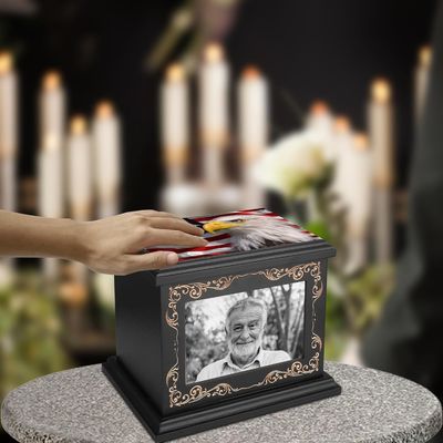 Μοναδικό Φωτογραφικό Πλαίσιο Κρεματισμός Ουρνες για ανθρώπινες στάχτες Τύπωση Μεταξιδική εκτύπωση