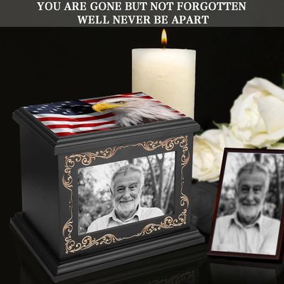 Μοναδικό Φωτογραφικό Πλαίσιο Κρεματισμός Ουρνες για ανθρώπινες στάχτες Τύπωση Μεταξιδική εκτύπωση