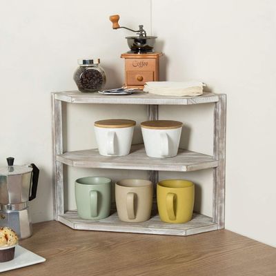 Γεννημένο από ξύλο μαγειρικό ράφι 3 στρώσεων οργανωτής αποθήκευσης για μαγειρικά είδη