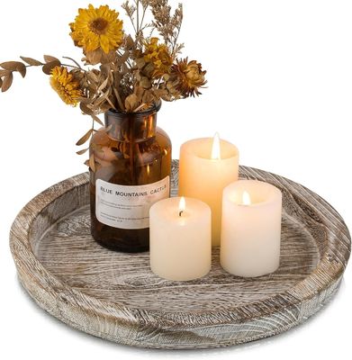 Ρωστικό Ash Tealight Post Tray Μικρό αγροτικό τραπέζι Κέντρο με προσαρμοσμένο λογότυπο