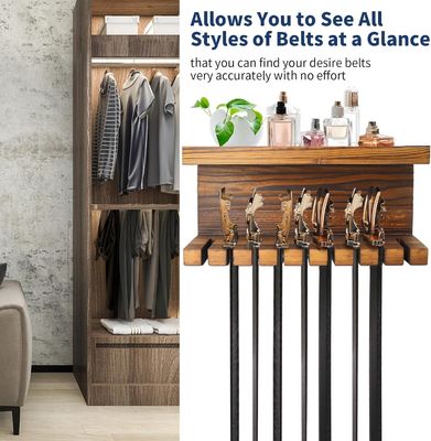 Εύκολος οργανωτής αποθήκευσης από ξύλινη ζώνη με διπλό ράφι