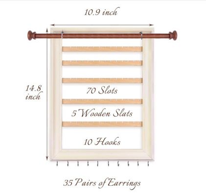 Μη αναδιπλούμενο ράφιο Κρατητής σκουλαρίκου Επεξεργαστήριο για τα κοσμήματα με βραχιόλι Κρατητής κολιέ και ραβδί