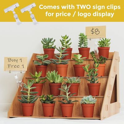 Σύγχρονο ξύλινο καμπαναριό για την προβολή γυάλινων φλιτζάνων Cupcakes και καραμέλες