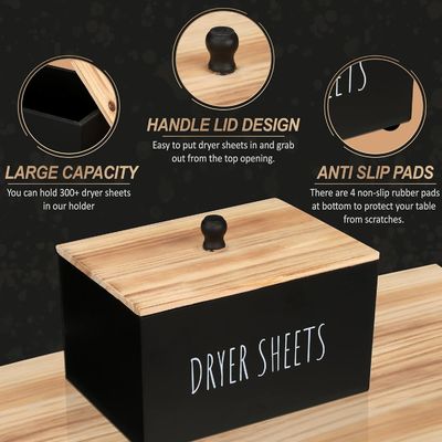 Εργαλεία δώρων Μαύρο κουτί από ξύλο Κωνέτορας ορθογώνιο Σύγχρονο χώρο εξοικονόμηση φύλλα Διανομέας