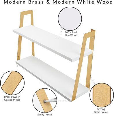 Σπίτι Έπιπλα 2 στρώσεων Σύγχρονα ρουστικιστικά πλωτά συρτάρια τοίχου με σχεδιασμό τοίχου