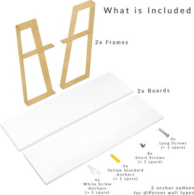 Σπίτι Έπιπλα 2 στρώσεων Σύγχρονα ρουστικιστικά πλωτά συρτάρια τοίχου με σχεδιασμό τοίχου