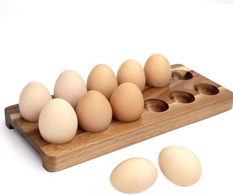 Σκληρό ξύλινο κουτί αυγών ξύλινο δίσκο για αυγά Προσαρμοσμένα σχέδια και προσαρμοσμένη μάρκα