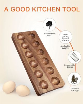 Σκληρό ξύλινο κουτί αυγών ξύλινο δίσκο για αυγά Προσαρμοσμένα σχέδια και προσαρμοσμένη μάρκα