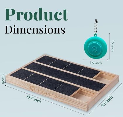 OEM ξύλινο σκυλί νυχή γρατζουνιά κουτί με διαχωριστή τροφίμων προσαρμοσμένο λογότυπο πεύκο ξύλο κουτί