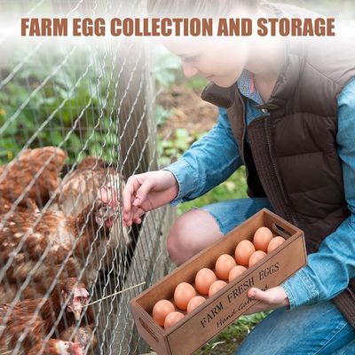 Ρωστικό ξύλινο κιβώτιο αυγών για 12 φρέσκα αυγά