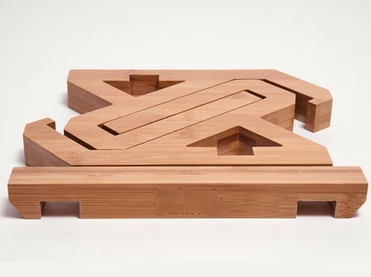 Ρυθμίσιμο στέλεχος φορητού υπολογιστή από μπαμπού για σημειωματάριο και δίσκο φορητού υπολογιστή σε βολικό σχεδιασμό