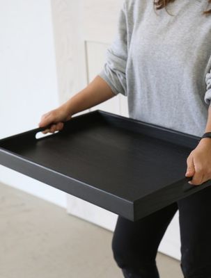 Τετράγωνο ξύλινο δίσκο με χερούλια όπως επιθυμείτε