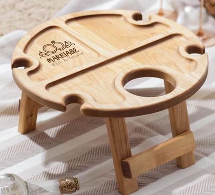 Τραπέζι σερβίρισμα φορητό τραπέζι κρασιού με λειτουργία εξοικονόμησης χώρου και προσαρμοσμένο λογότυπο