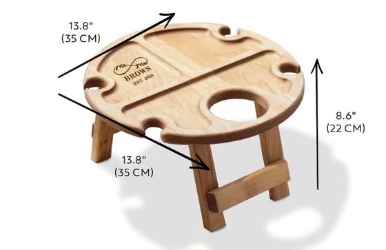 Τραπέζι σερβίρισμα φορητό τραπέζι κρασιού με λειτουργία εξοικονόμησης χώρου και προσαρμοσμένο λογότυπο