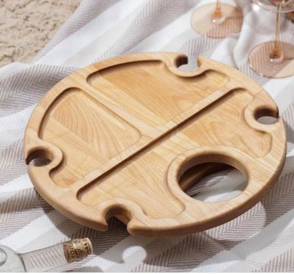 Τραπέζι σερβίρισμα φορητό τραπέζι κρασιού με λειτουργία εξοικονόμησης χώρου και προσαρμοσμένο λογότυπο