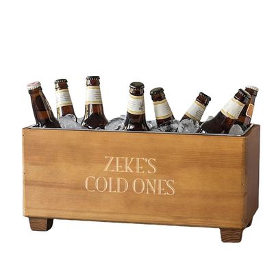 Προσαρμοσμένο λογότυπο κουβά ψύξης σαμπάνιας για επέτειο ξύλινο δώρο Προσαρμοσμένο σχέδιο