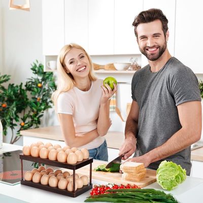 Οργάνωση κουζίνας Οικιακή συσκευή Διπλό στρώμα ξύλινο δίσκο με προσαρμοσμένο λογότυπο