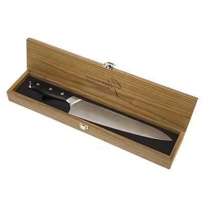 Κουτί ξύλινου μαχαιριού χειροποίητο Custom Knife Rectangular Solid Wood Wine Bottle Box Για κουζίνα