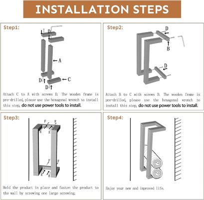 Διακοσμητικό πεύκο τοίχος τοποθετημένο ξύλινο ράφι πετσέτες για μπάνιο κυλίνδρους οργανωτή πετσέτες