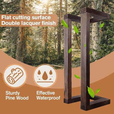 Διακοσμητικό πεύκο τοίχος τοποθετημένο ξύλινο ράφι πετσέτες για μπάνιο κυλίνδρους οργανωτή πετσέτες