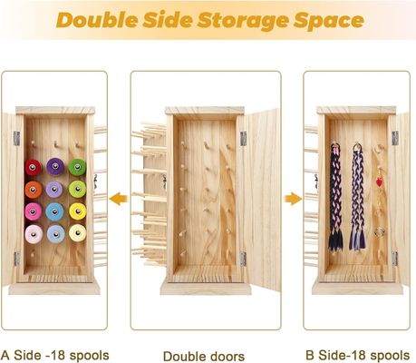 360 μοίρες περιστροφή ξύλινο κάλυμμα νήματος Ιδανική αποθήκευση για DIY σπείρες νήμα πλέξιμο