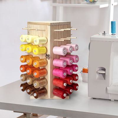 360 μοίρες περιστροφή ξύλινο κάλυμμα νήματος Ιδανική αποθήκευση για DIY σπείρες νήμα πλέξιμο