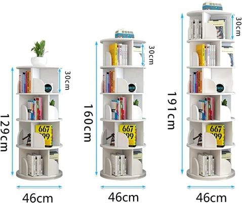 Προσαρμοσμένο λογότυπο Πολυχρωματικό 360 μοίρες περιστρεφόμενο βιβλιοθήκη για την αποθήκευση παιδικών βιβλίων