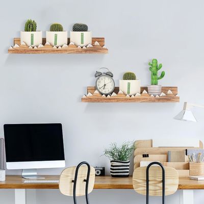 Προσαρμοσμένο λογότυπο τοίχος τοποθετημένο ρουστίκ 3 PCs χιονισμένο βουνό πλωτά ράφια για παιδικό δωμάτιο