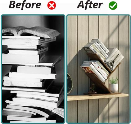 Τύπος εγκατάστασης ράφους Στάσιμος τύπος για βιβλία περιοδικά CD ξύλινα ράφια αποθήκευσης