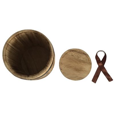 Ξύλινο βαρέλι σε απλό χρώμα ή προσαρμοσμένο χρώμα για συσκευασία και προσαρμοσμένη διακόσμηση μπαρ