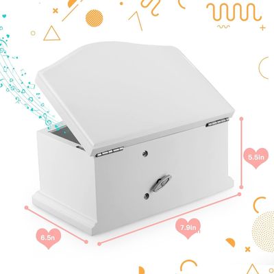 Μεσαίο λευκό ξύλινο μπαλαρίνα κοσμήματα κουτί με καθρέφτη για την εξατομικευμένη οργάνωση