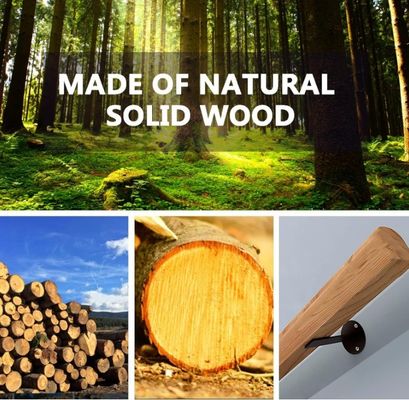 Εσωτερικά ξύλινα χειροπέδες μοντέρνο σχεδιασμό Στυλ Αδιάβροχη σκάλα τοίχος τοποθετημένο Grab Bar