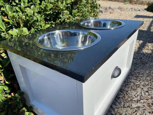 Μικρά κατοικίδια ζώα ζώα σταθμός σίτισης ηλικία κατοικίδιο ζώο 2 μπολ ανυψωμένο τροφοδότης σκύλου με συρτάρι