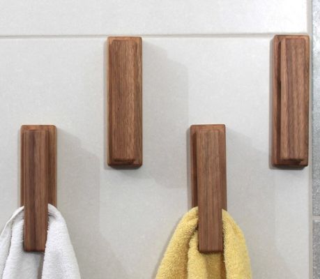 Κλασική ξύλινος φορητής πετσέτας μη αναδιπλούμενο ράφι ξύλινος καρυδιού Αγκώνες όπως το επιθυμείτε