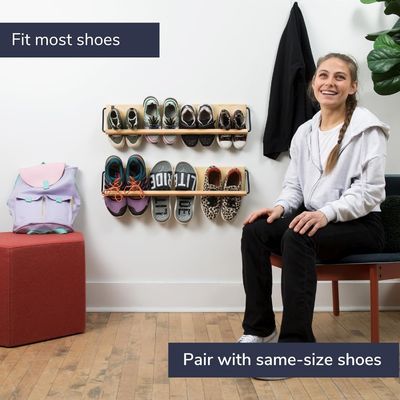 Προσαρμοσμένο λογότυπο Αποδεκτό Σύγχρονο ράφι παπουτσιών με τοίχο για όλες τις εποχές