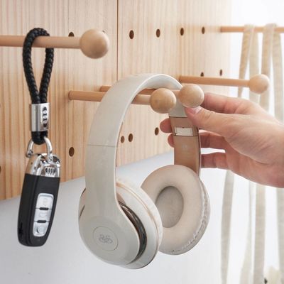 Έπιπλα καθιστικού αποθήκευση ξύλινα συστατικά οθόνης 2 κομμάτια Pegboard οθόνη σταθμό