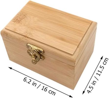 Κουτί αποθήκευσης κοσμημάτων ξύλινου μπαμπού οργανωτής συρτάρι με συρόμενο καπάκι σκουλαρίκι