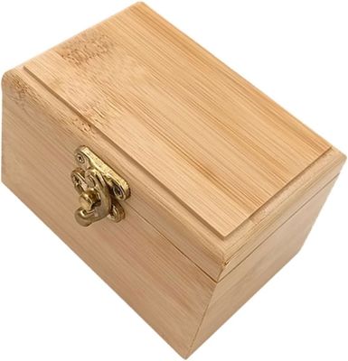 Κουτί αποθήκευσης κοσμημάτων ξύλινου μπαμπού οργανωτής συρτάρι με συρόμενο καπάκι σκουλαρίκι