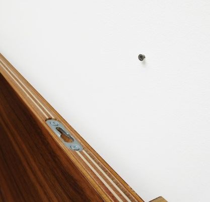 Σύγχρονη στρογγυλοειδής άκρη ξύλινα ράφια OEM καμπυλωτό Walnut πλωτό ράφι άκρη για το σπίτι